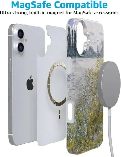 Casely iPhone 16 Case | Monet's Summer Landscape | The Met Series | Classic Ultra Slim Case Design | Compatible with MagSafe - 7