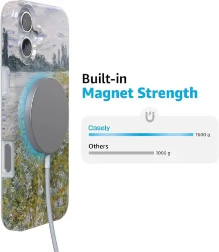 Casely iPhone 16 Case | Monet's Summer Landscape | The Met Series | Classic Ultra Slim Case Design | Compatible with MagSafe - 6