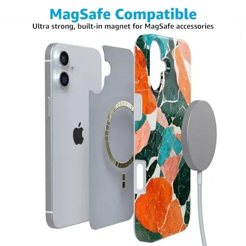Casely iPhone 16 Case | of Quartz! | Sculpted Marble | Compatible with MagSafe | Classic Ultra Slim Design - 4