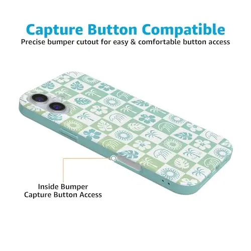 Casely iPhone 16 Case | Coastal Checkers | Pura Vida | Compatible with MagSafe | Classic Ultra Slim Design - 5