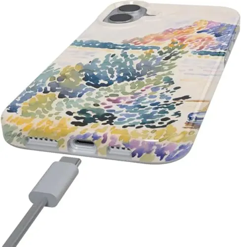 Casely iPhone 16 Case | Calm Waters | The Met Series Case | Classic Ultra-Slim Design | Compatible with MagSafe - 2