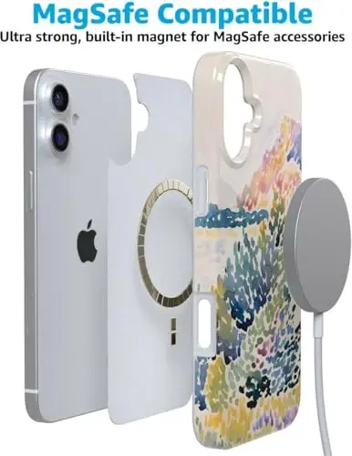 Casely iPhone 16 Case | Calm Waters | The Met Series Case | Classic Ultra-Slim Design | Compatible with MagSafe - 7