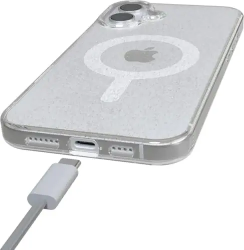 Casely iPhone 16 Case | Glitter Clear Skies | Clear Shimmer | Classic Ultra-Slim Design | Compatible with MagSafe - CASELY (1)