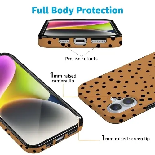 Casely iPhone 16 Case | Spot On | Dotted Animal Print | Compatible with MagSafe | Classic Ultra Slim Design - 2