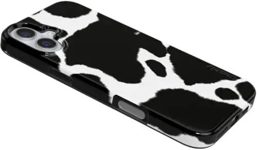 Casely iPhone 16 Case | Current Mood | Cow Print | Compatible with MagSafe | Classic Ultra Slim Design - 3