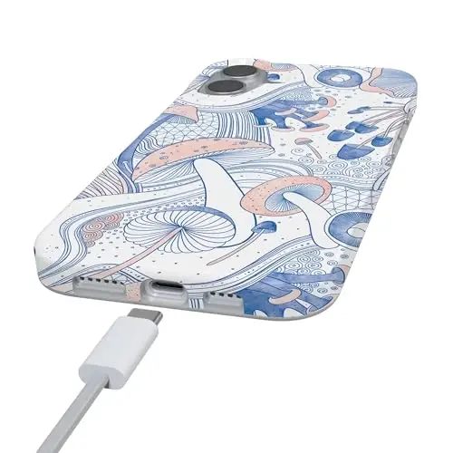 Casely iPhone 16 Case | The Fun Guy | Enchanted Forest Mushroom Floral | Compatible with MagSafe | Classic Ultra Slim Design - 5