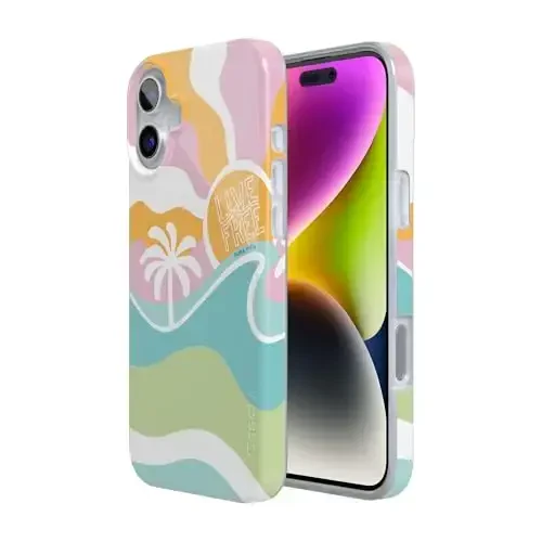 Casely iPhone 16 Case | Tropical Dreams | Pura Vida | Compatible with MagSafe | Classic Ultra Slim Design - CASELY (1)