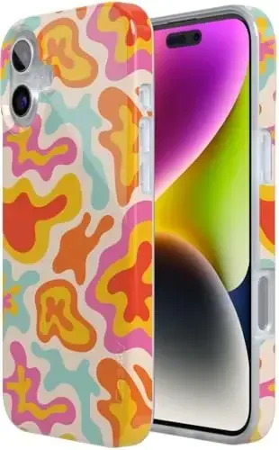 Casely iPhone 16 Case | Tropical Color Splash | Abstract Retro | Classic Ultra Slim Case Design | Compatible with MagSafe - 5