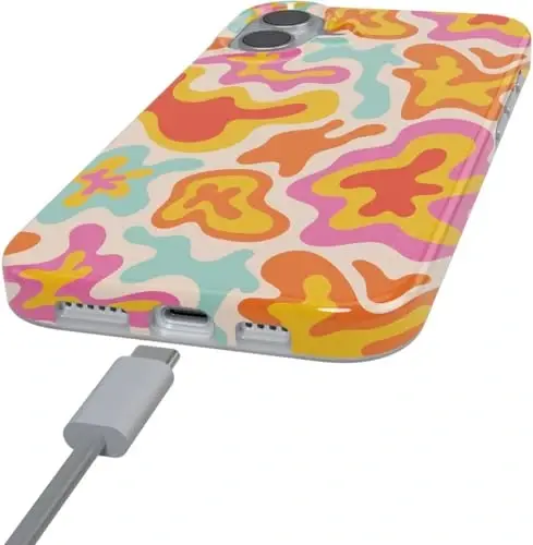 Casely iPhone 16 Case | Tropical Color Splash | Abstract Retro | Classic Ultra Slim Case Design | Compatible with MagSafe - 2