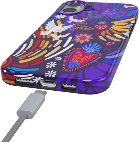 Casely iPhone 16 Case | Viva La Vida | Frida Kahlo Collage | Classic Ultra Slim Case Design | Compatible with MagSafe - CASELY (1)