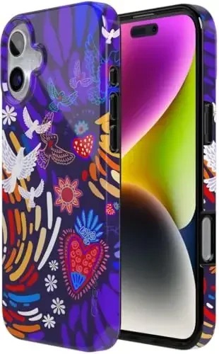 Casely iPhone 16 Case | Viva La Vida | Frida Kahlo Collage | Classic Ultra Slim Case Design | Compatible with MagSafe - 5