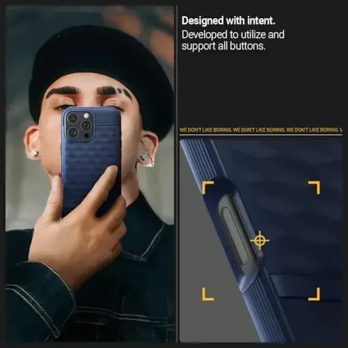 Caseology Parallax Mag для iPhone 16 Pro [Улучшенный эргономичный дизайн, совместимый с Magsafe], протестирован на падение в соответствии с военными стандартами (2024) - Midnight Blue - 5