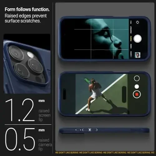 Caseology Parallax Mag для iPhone 16 Pro [Улучшенный эргономичный дизайн, совместимый с Magsafe], протестирован на падение в соответствии с военными стандартами (2024) - Midnight Blue - 6