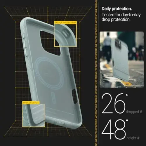 Caseology Parallax Mag for iPhone 16 Pro Case [Magsafe bilan mos keladigan yaxshilangan ergonomik dizaynli g'ilof] Harbiy standart bo'yicha tushish sinovidan o'tgan (2024) - Adaçayı yashili - 6