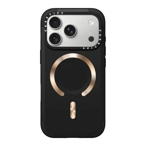 CASETiFY for iPhone 18 Pro Case - Force Compatible with MagSafe Black Gold | Slim | 6.6 ft. 3x Military Grade Drop Protection | Black Gold - 1