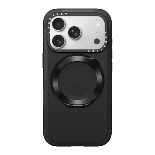 CASETiFY for iPhone 18 Pro Case - Force Stand MagSafe Compatible | Kickstand | 6.6 ft. 3x Military Grade Drop Protection | Black - 1