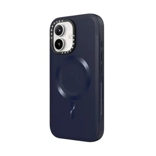 CASETiFY Force Case for iPhone 16 [Slim / 6.6 ft. 3X Military Grade Drop Protection/Compatible with Magsafe] - Navy - 2