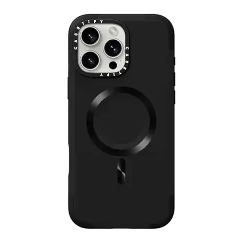 CASETiFY Force Case for iPhone 16 Pro Max [Slim / 6.6 ft. 3X Military Grade Drop Protection/Compatible with Magsafe] - Black - 1