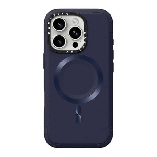 CASETiFY Force Case for iPhone 16 Pro [Slim / 4 ft. 2X Military Grade Drop Protection/MagSafe Compatible] - Navy - 1