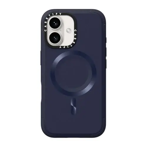 CASETiFY Force Case for iPhone 16 [Slim / 6.6 ft. 3X Military Grade Drop Protection/Compatible with Magsafe] - Navy - 1