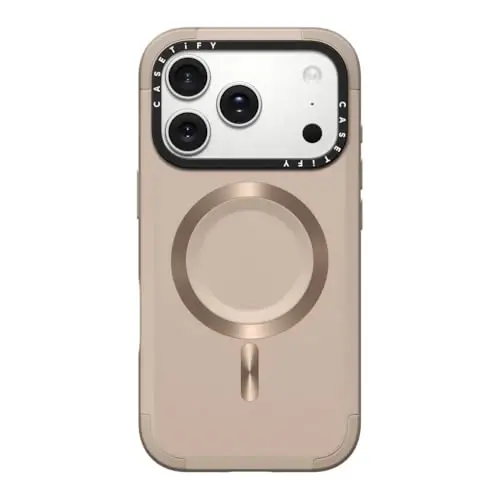 CASETiFY Force iPhone 17 Pro Case [Slim/Compatible with Magsafe / 6.5 ft. 3X Military Grade Drop Protection] - Taupe 