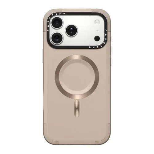 CASETiFY Force iPhone 17 Pro Max Case [Slim/Compatible with Magsafe / 6.5 ft. 3X Military Grade Drop Protection] - Taupe - 1