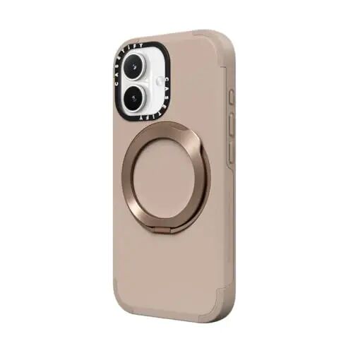 CASETiFY Force Ring Stand iPhone 17 Case [Kickstand/Compatible with Magsafe / 6.5 ft. 3X Military Grade Drop Protection] - Taupe - CASETIFY (1)
