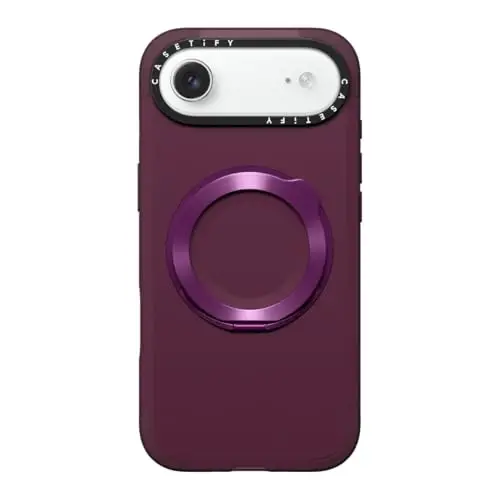 CASETiFY Force Ring Stand iPhone Air Case [Kickstand/Compatible with Magsafe / 6.5 ft. 3X Military Grade Drop Protection] - Mulberry 