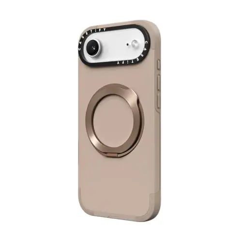 CASETiFY Force Ring Stand iPhone Air Case [Kickstand/Compatible with Magsafe / 6.5 ft. 3X Military Grade Drop Protection] - Taupe - CASETIFY (1)