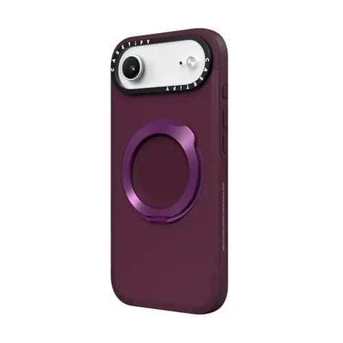 CASETiFY Force Ring Stand iPhone Air Case [Kickstand/Compatible with Magsafe / 6.5 ft. 3X Military Grade Drop Protection] - Mulberry - CASETIFY (1)