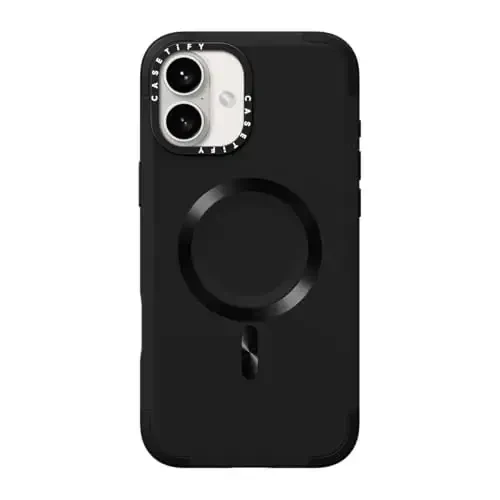 CASETiFY Force Case for iPhone 16 Plus [Slim / 6.6 ft. 3X Military Grade Drop Protection/Compatible with Magsafe] - Black - CASETIFY
