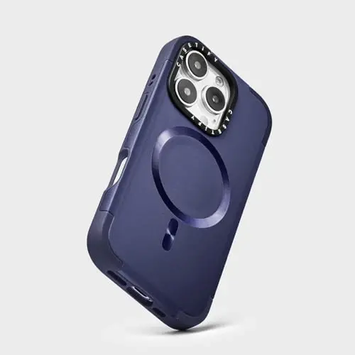 CASETiFY Force Case for iPhone 16 Pro [Slim / 6.6 ft. 3X Military Grade Drop Protection/Compatible with Magsafe] - Navy - 4