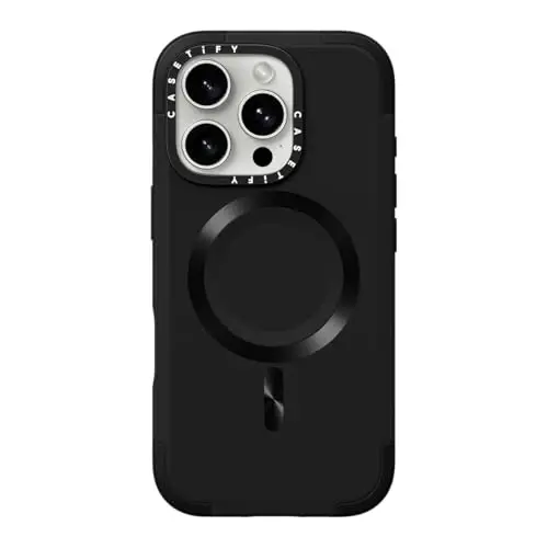 CASETiFY Force Case for iPhone 16 Pro [Slim / 6.6 ft. 3X Military Grade Drop Protection/Compatible with Magsafe] - Black 