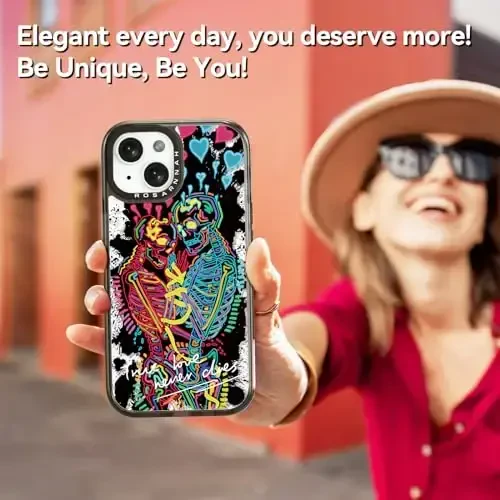 casevivid Compatible for iPhone 15 Case Cute Aesthetic - Durable Shockproof 6.6 ft Drop Impact Phone Case Cover with Funny Fashion True Love 6.1