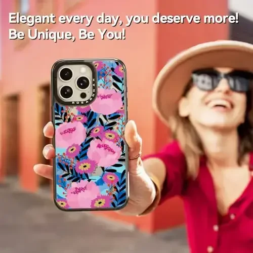 casevivid Compatible for iPhone 15 Pro Case Cute Aesthetic - Durable Shockproof 6.6 ft Drop Impact Phone Case Cover with Funny Fashion Messy Flower 6.1
