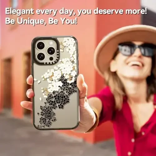 casevivid Compatible for iPhone 15 Pro Case Cute Aesthetic - Durable Shockproof 6.6 ft Drop Impact Phone Case Cover with Funny Fashion Plum Blossom 6.1