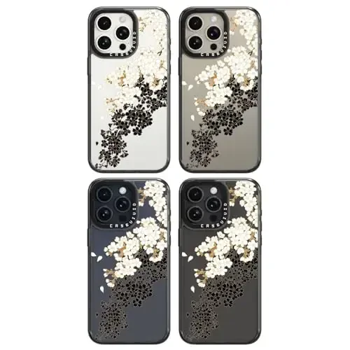 casevivid Compatible for iPhone 15 Pro Case Cute Aesthetic - Durable Shockproof 6.6 ft Drop Impact Phone Case Cover with Funny Fashion Plum Blossom 6.1