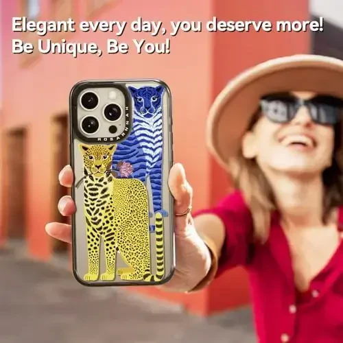casevivid Compatible for iPhone 15 Pro Max Case Cute Aesthetic - Durable Shockproof 6.6 ft Drop Impact Phone Case Cover with Funny Fashion Big Cat 6.7