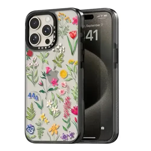 casevivid Compatible for iPhone 15 Pro Max Case Cute Aesthetic - Durable Shockproof 6.6 ft Drop Impact Phone Case Cover with Funny Fashion Nature Flower 6.7