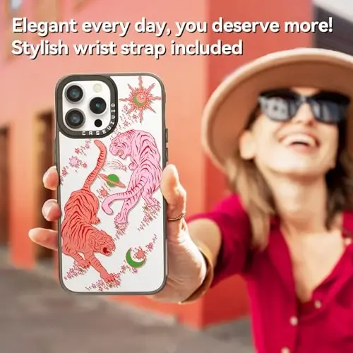 casevivid for iPhone 13 Pro Max Case Aesthetic Black, Tiger | Cute Funny Pattern Design for Girls Women Men, Durable Shockproof 6.7