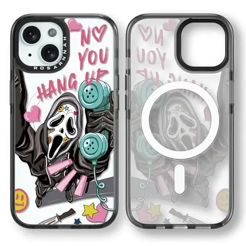casevivid Magnetic for iPhone 15 Magsafe Case Cute Aesthetic - Durable Shockproof 6.6 ft Drop Impact Phone Case Cover with Funny Fashion Skeleton Halloween Horror 6.1