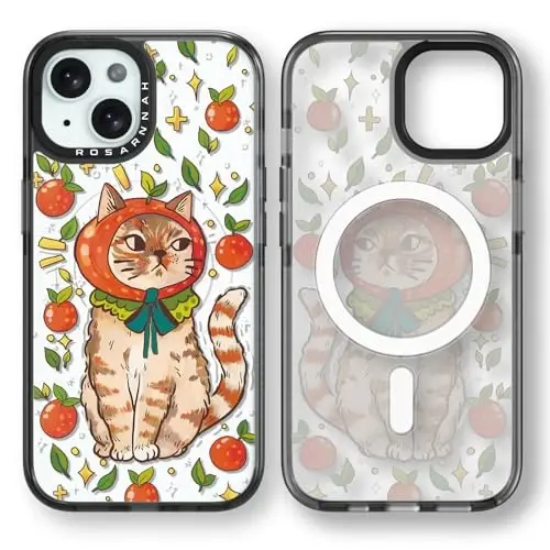 casevivid iPhone 15 için Manyetik Magsafe Kılıfı Sevimli Estetik - Dayanıklı Darbeye Dayanıklı 2 m Düşme Etkili Telefon Kılıfı Komik Moda Kitty Kedi 6.1