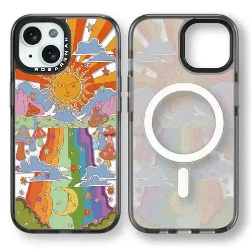 casevivid Magnetic for iPhone 15 Magsafe Case Cute Aesthetic - Durable Shockproof 6.6 ft Drop Impact Phone Case Cover with Funny Fashion Mushroom 6.1