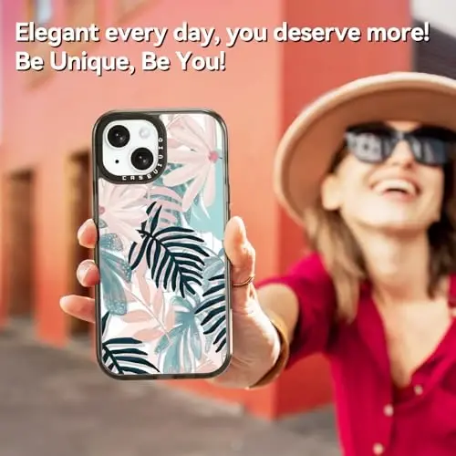 casevivid Magnetic for iPhone 15 Magsafe Case Cute Aesthetic - Durable Shockproof 6.6 ft Drop Impact Phone Case Cover with Funny Fashion Palm Tree 6.1