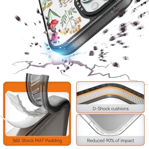 casevivid Compatible for iPhone 15 Case Cute Aesthetic - Durable Shockproof 6.6 ft Drop Impact Phone Case Cover with Funny Fashion Nature Flower 6.1