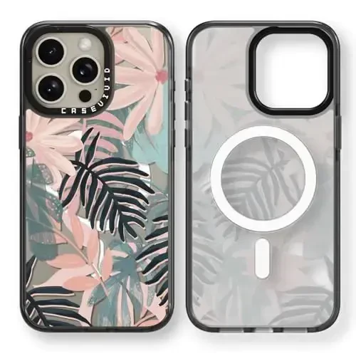 casevivid Magnetic for iPhone 15 Pro Magsafe Case Cute Aesthetic - Durable Shockproof 6.6 ft Drop Impact Phone Case Cover with Funny Fashion Palm Tree 6.1