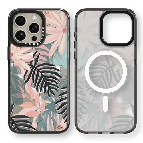 casevivid Magnetic for iPhone 15 Pro Magsafe Case Cute Aesthetic - Durable Shockproof 6.6 ft Drop Impact Phone Case Cover with Funny Fashion Palm Tree 6.1