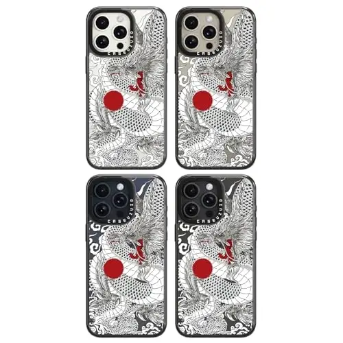 casevivid Compatible for iPhone 15 Pro Case Cute Aesthetic - Durable Shockproof 6.6 ft Drop Impact Phone Case Cover with Funny Fashion Chinese Dragon 6.1