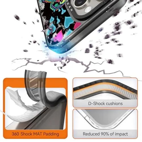 casevivid iPhone 15 Pro Magsafe Qutisi uchun Magnetik - Yoqimli Estetik - Bardoshli zarbaga chidamli 6,6 fut tushish ta'siriga qarshi telefon qutisi Qopqoq kulguli moda haqiqiy muhabbat 6,1 dyuymli qora - 4