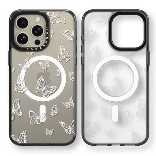 casevivid Magnetic for iPhone 15 Pro Max Magsafe Case Cute Aesthetic - Durable Shockproof 6.6 ft Drop Impact Phone Case Cover with Funny Fashion Butterfly 6.7